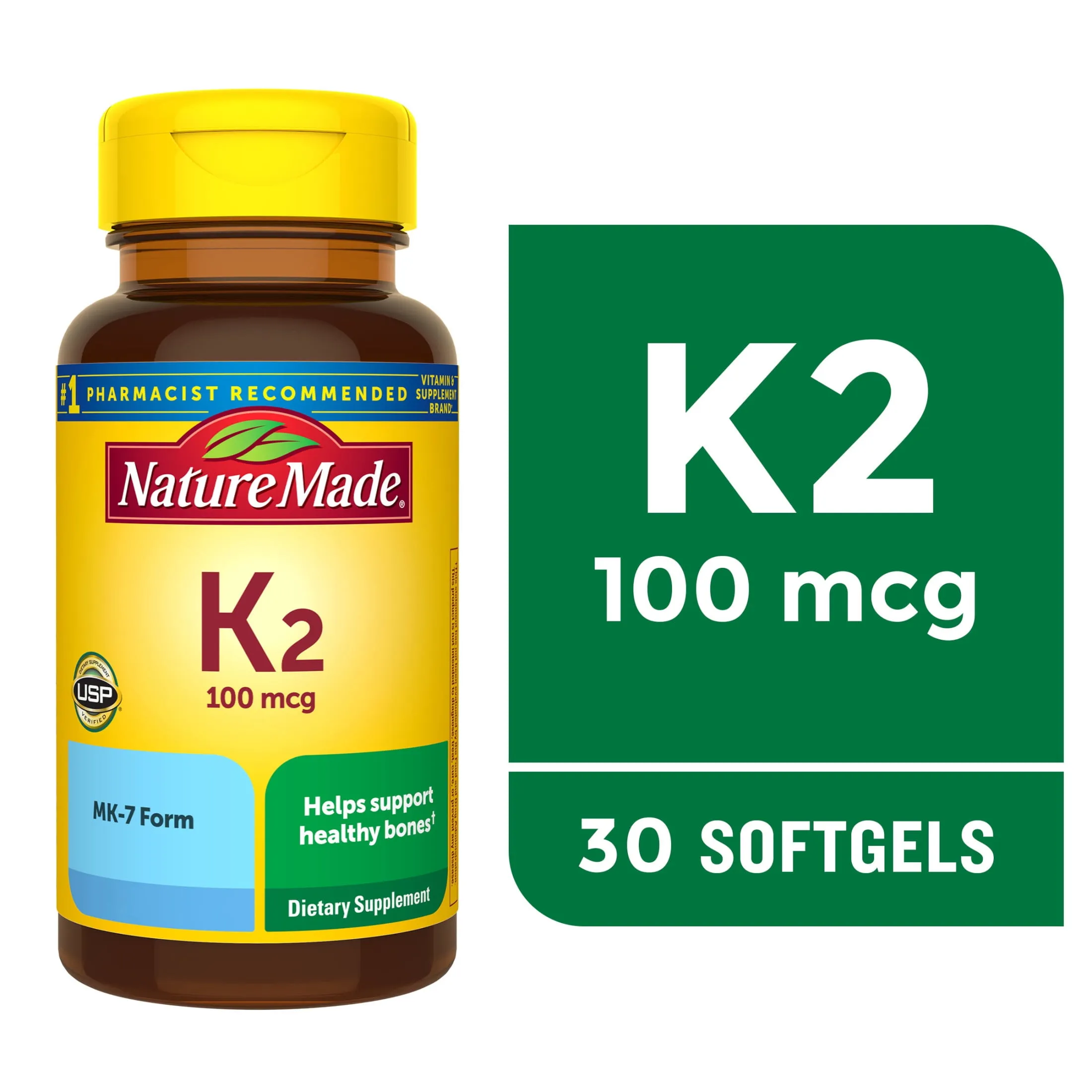 Nature Made Vitamin K2 100 Mcg Softgels Dietary