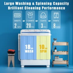 Auertech Portable Washer 28LBS Twin Tub Compact - Thumbnail 2