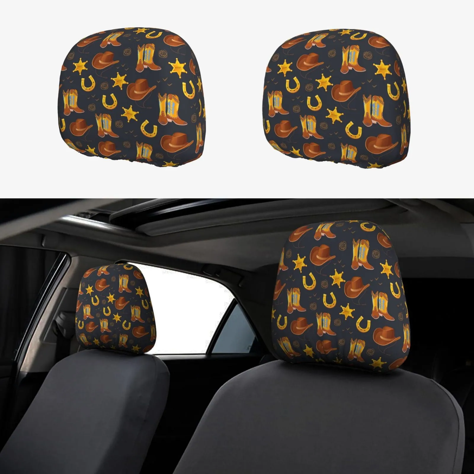 Headrest Covers for Cars Accessories Interior for