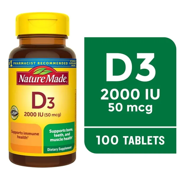 Nature Made Vitamin D3 2000 Iu 50 Mcg Tablets