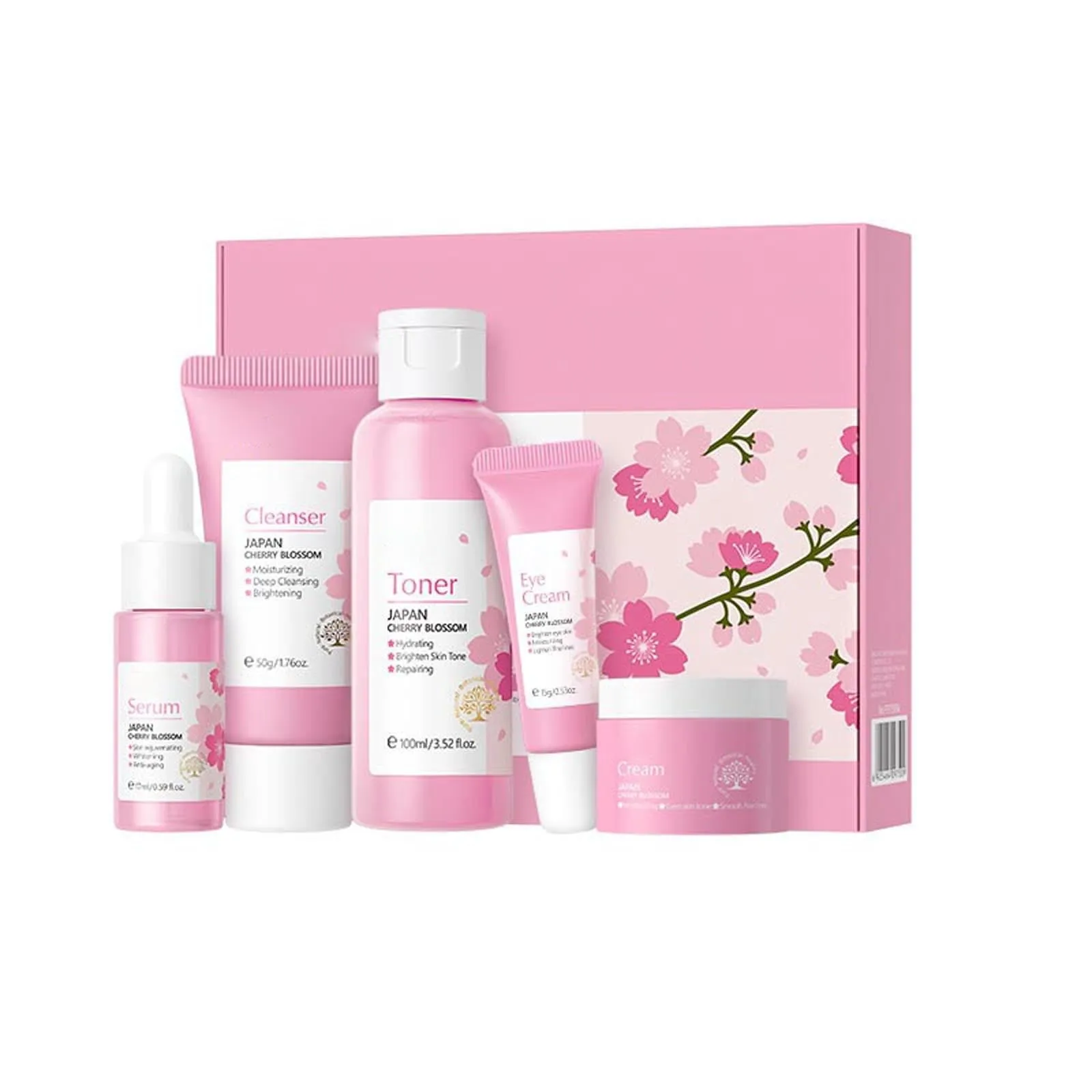 Japan Cherry Blossom Skincare Set with Cleanser