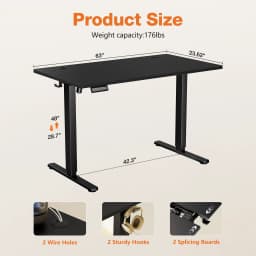 Concetta Electric Height Adjustable Desk 63X24 - Thumbnail 2