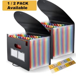 Phancir 24 Pocket Accordion File Organizer Thicker - Thumbnail 1