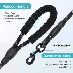 Rope Dog Leash 65 Ft with Comfortable Padded - Thumbnail 2