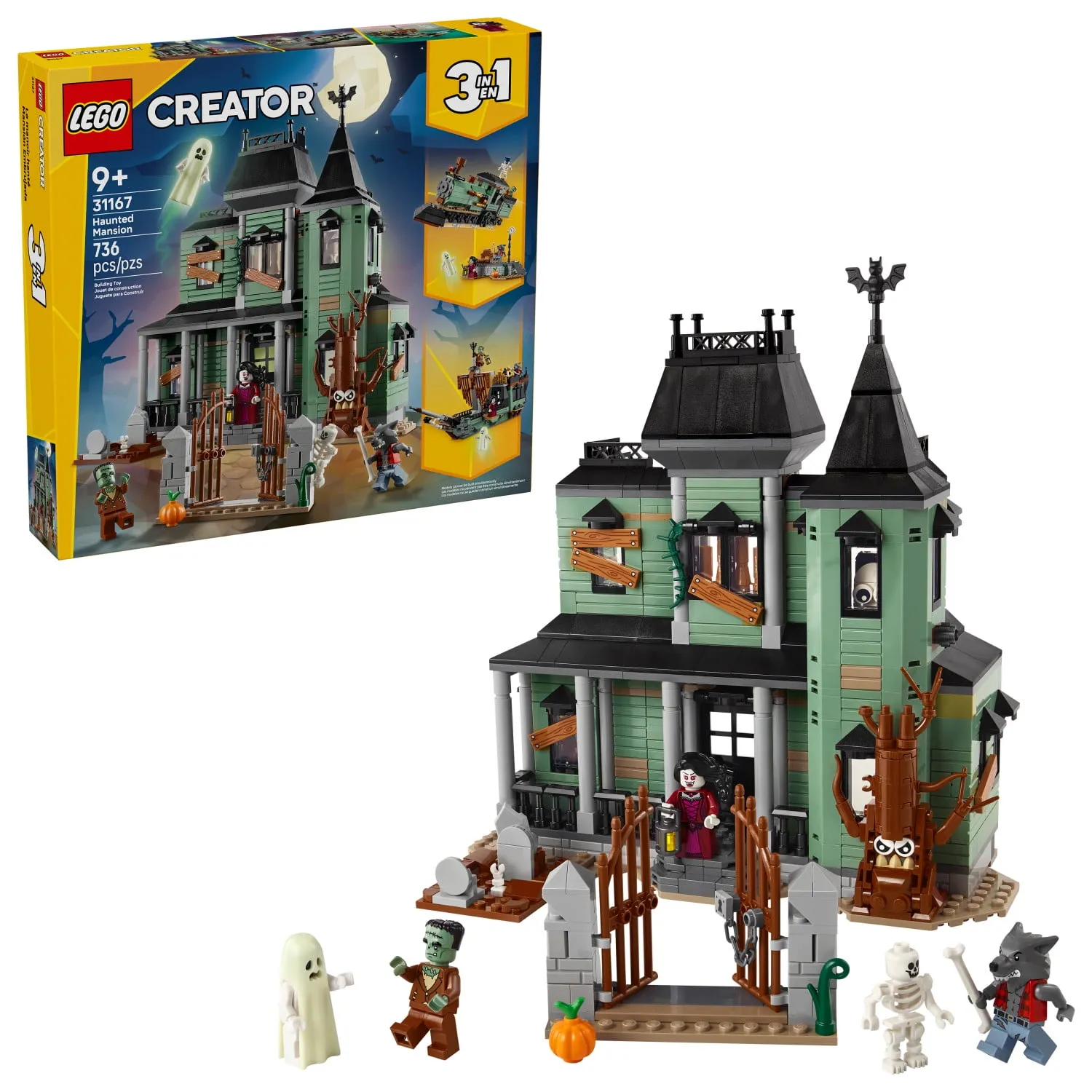 Lego Creator 3 in 1 Haunted Mansion Building Toy