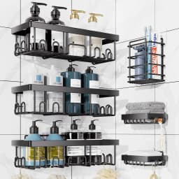 Ophanie Adhesive Shower Caddy 6 Pack Large - Thumbnail 1