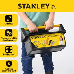 Kids Tool Box 18 Piece Toy Tool Set for Pretend - Thumbnail 5