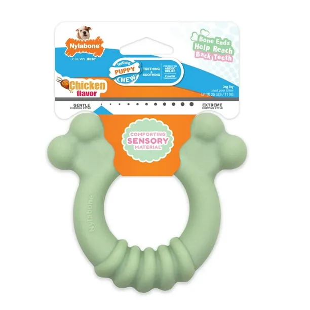 Nylabone Puppy Chew Sensory Material Soothing Ring