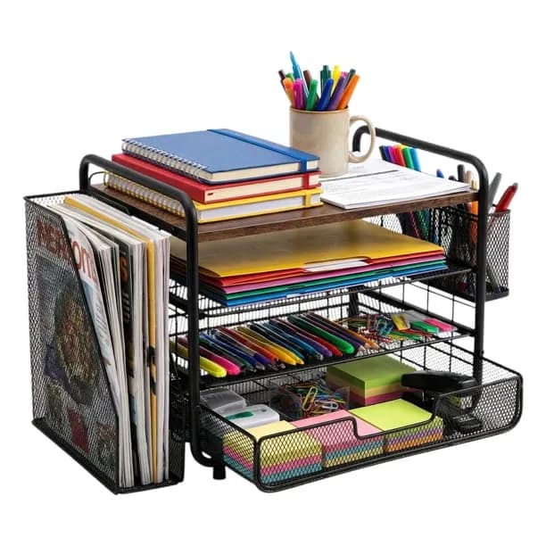 Outmaster 4 Tier Desk Organizermetal Desktop File