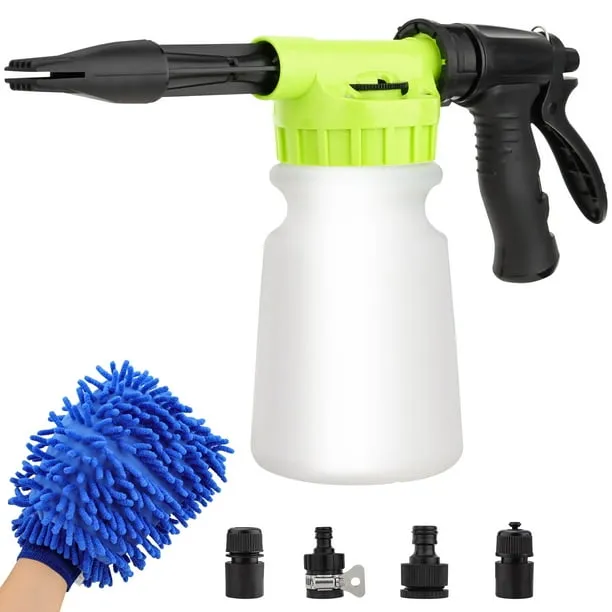 Car Wash Foam Gun, Microfiber Wash Mitt, Car Foam Sprayer, Car Wash Kit, Foam Cannon Garden Hose, Spray Foam Gun Cleaner