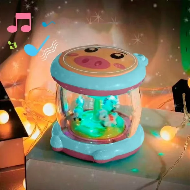 KOYPTL Musical Baby Toys for 6-12 Months, Rotating Crawling Tummy Time Infant Toys for Toddler 12-18 Months, Early Learn