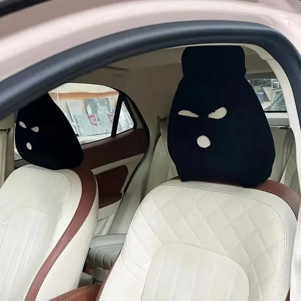 Car Seat Headrest Cover Solid Color Car Seat Mask