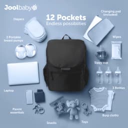 Jool Baby Relay Diaper Bag Backpack with Changing - Thumbnail 3
