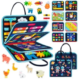 COWIN Busy Board Montessori Toys for Toddler Boy - Thumbnail 1