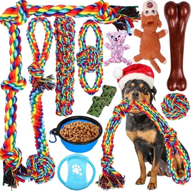 Wepsen 13 Pcs Chew Toys for Aggressive Chewers