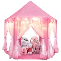 Princess Castle Playhouse Tent for Girls with LED - Thumbnail 1