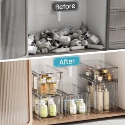 Sindcom Stackable Storage Drawers Set of 4CLEAR - Thumbnail 7