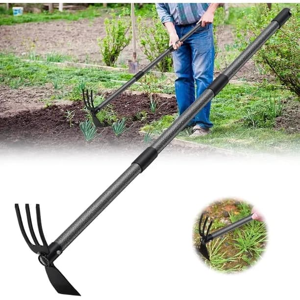 Lcokeiy Garden Hoe and Cultivator with Double