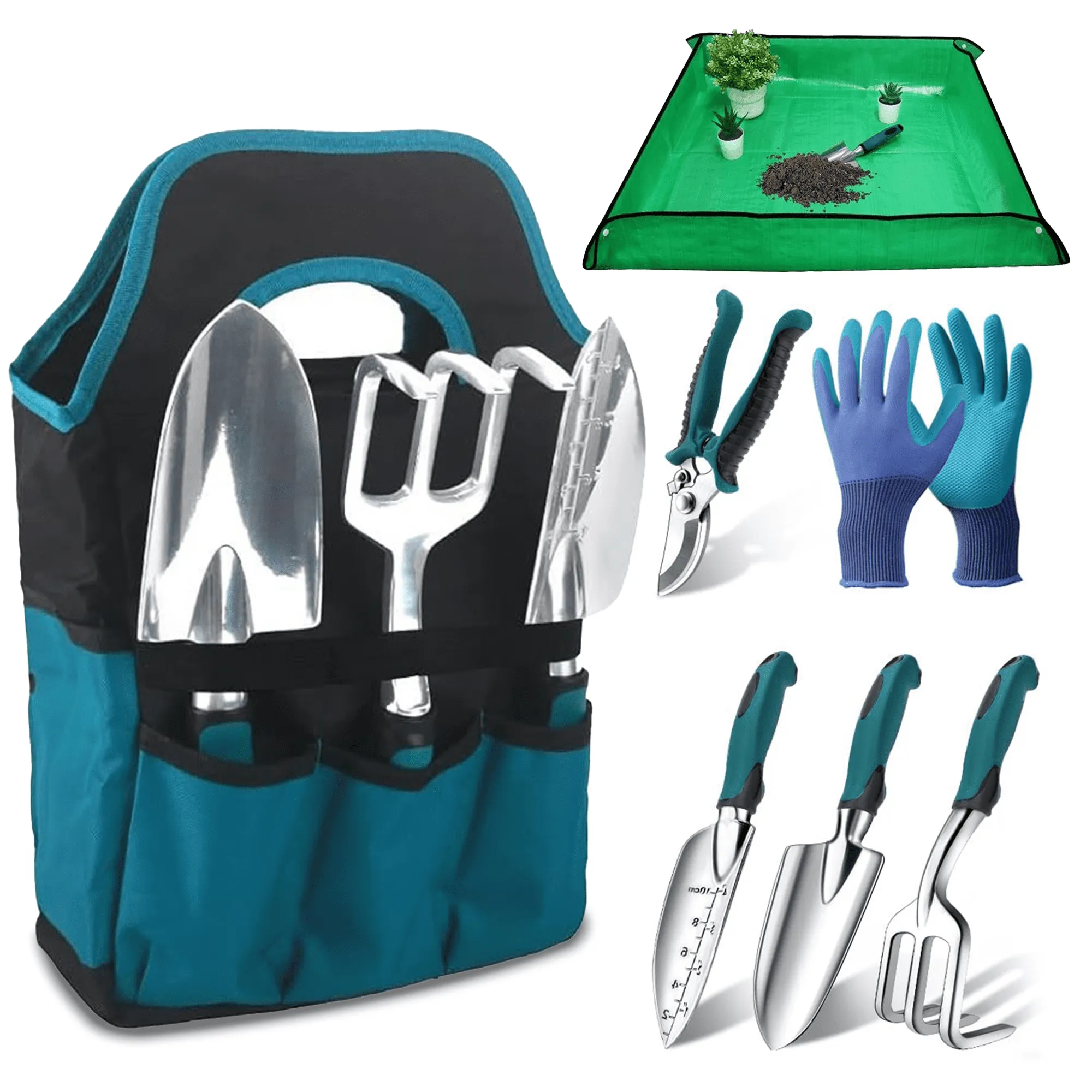 Keyahappy Garden Tools 7 Piece Gardening Tools Set