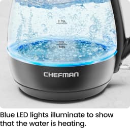 Chefman 1L Electric Glass Kettle W LED Indicator - Thumbnail 7