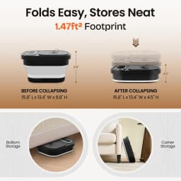 Maxkare Collapsible Foot Spa with Massager and - Thumbnail 3