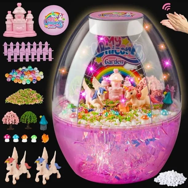 Flooyes Unicorn Terrarium Garden Craft Kit