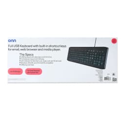 Onn USB Computer Keyboard with 104 Keys 5 Ft Cable - Thumbnail 7