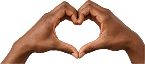 Hands forming a heart