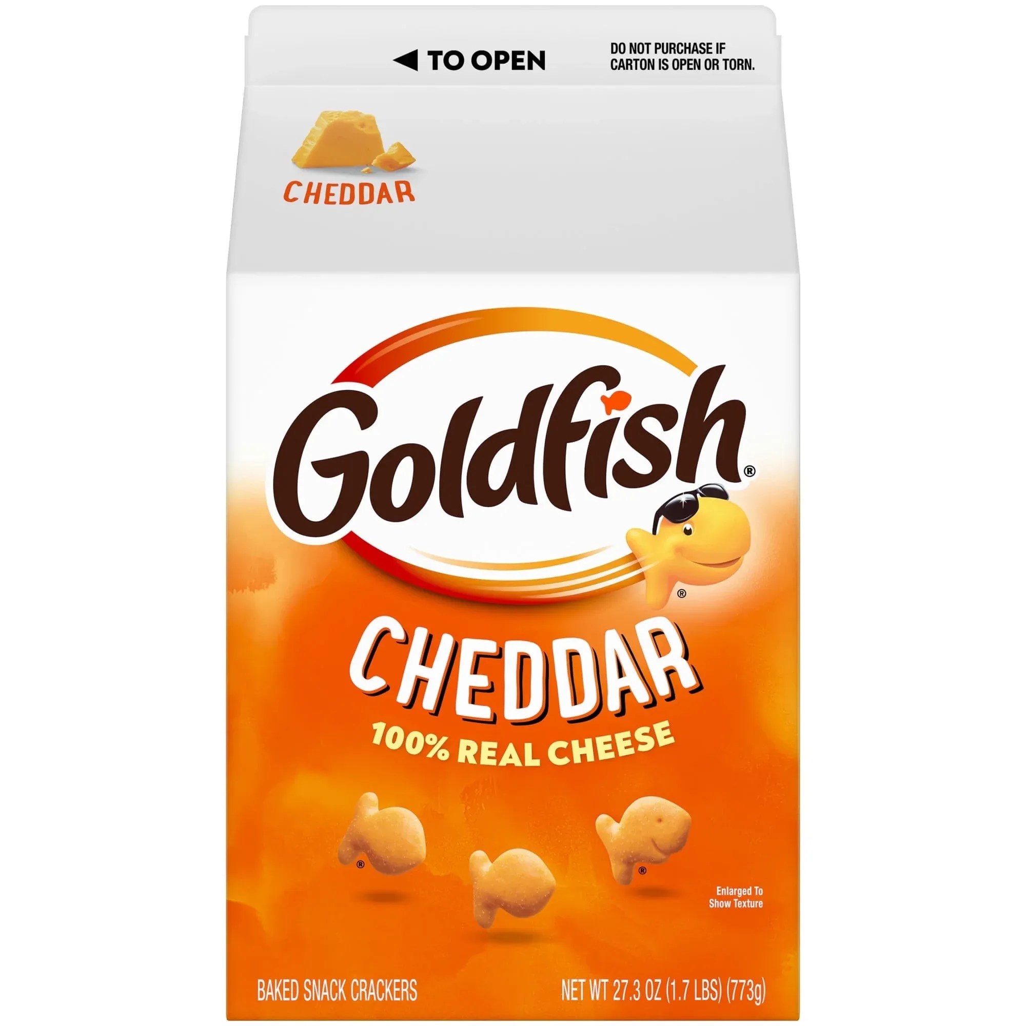 2 Pack Goldfish Cheddar Cheese Crackers, 27.3 oz Carton