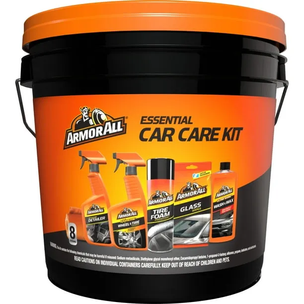 Armor All Car Cleaning Kit for Car Detailing, 8-Piece Set