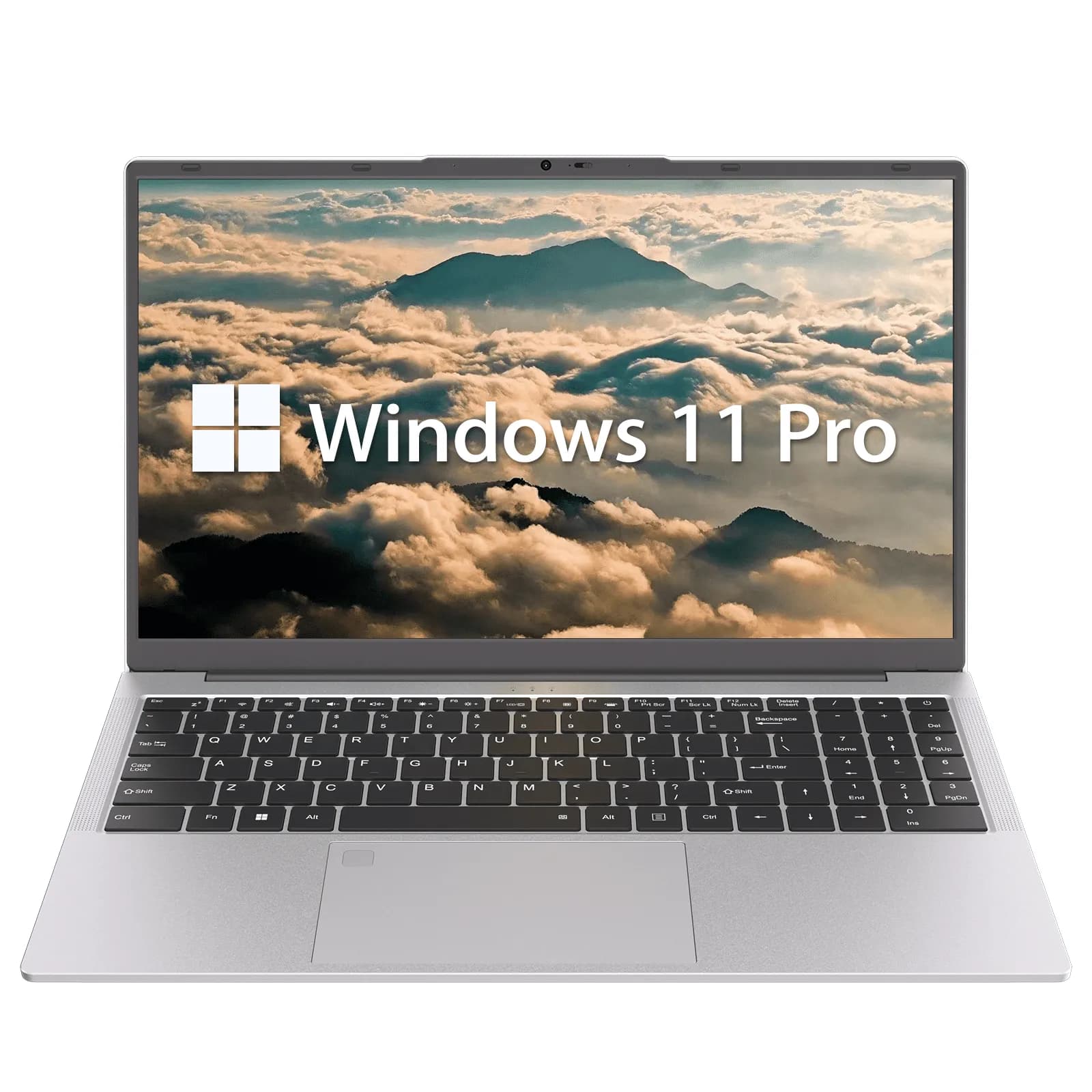 Auusda 15.6" Laptop Computer AMD 3250C, 16GB DDR4 RAM 512GB NVMe SSD, Win11 Pro WiFi 6, Backlight, Fingerprint, Silver