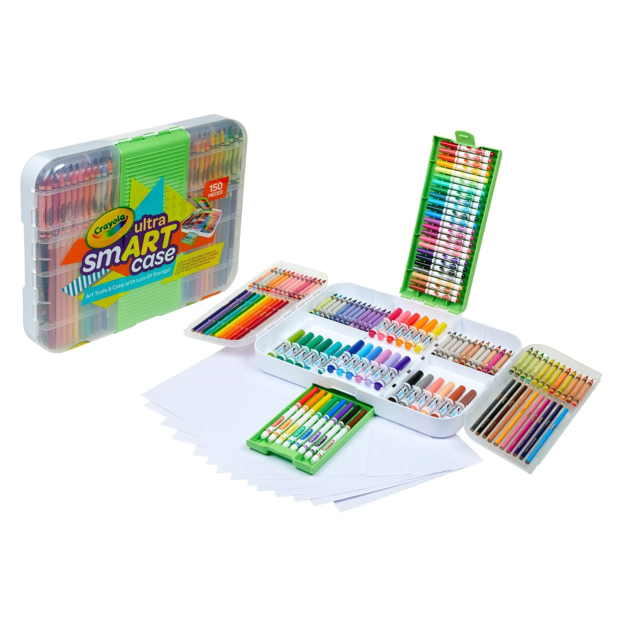 Crayola Ultra SmART Case, Markers & Crayons Set, Arts & Crafts, Classroom Must Haves, Gift for Teachers & Kids