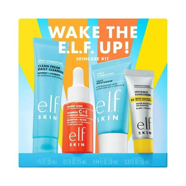 e.l.f. SKIN Wake the e.l.f. Up! Skincare Kit - 4pc