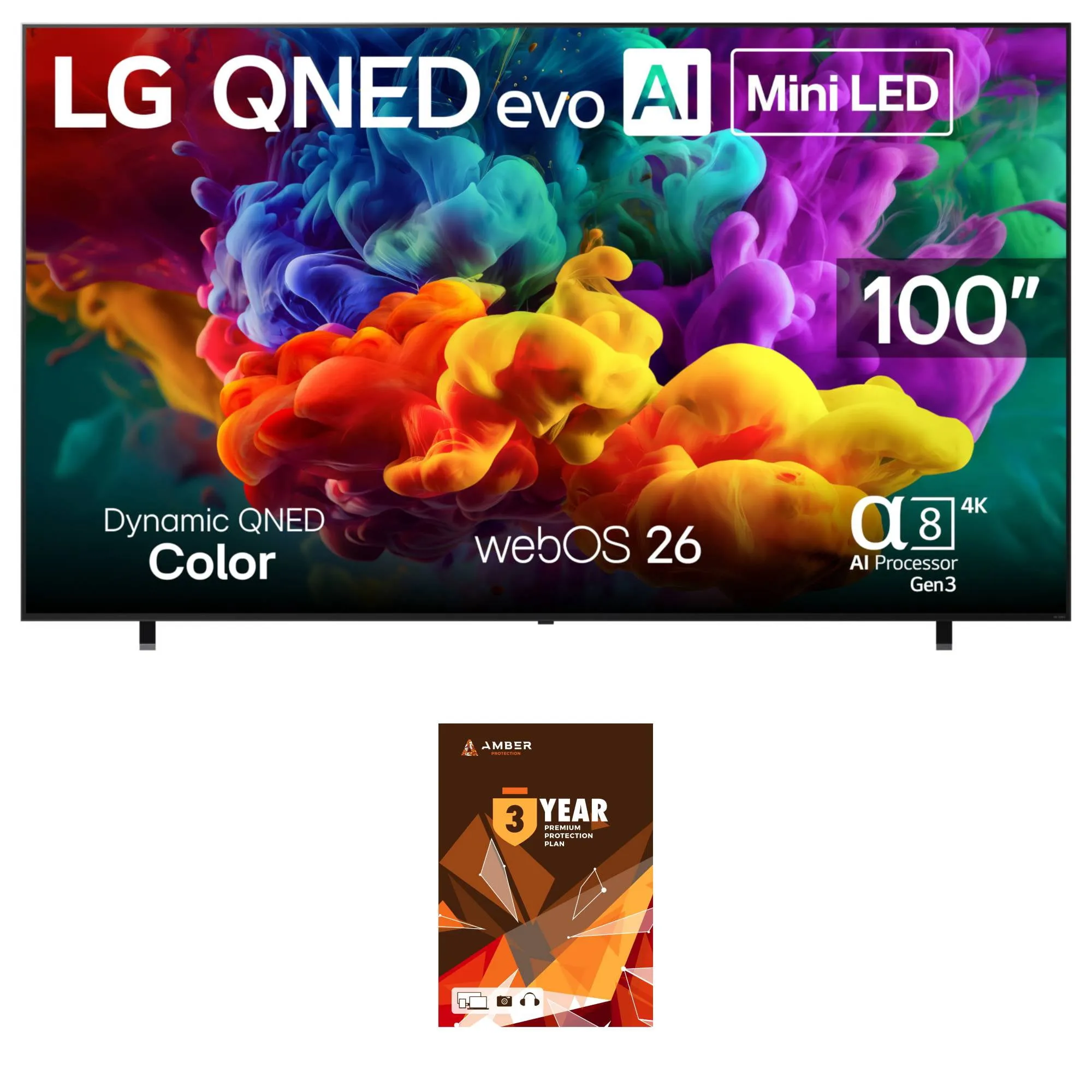 LG 100QNED84BU 100" QNED evo AI QNED84B Mini LED 4K Smart TV with a 3 Year Amber Protection Plan (2026)
