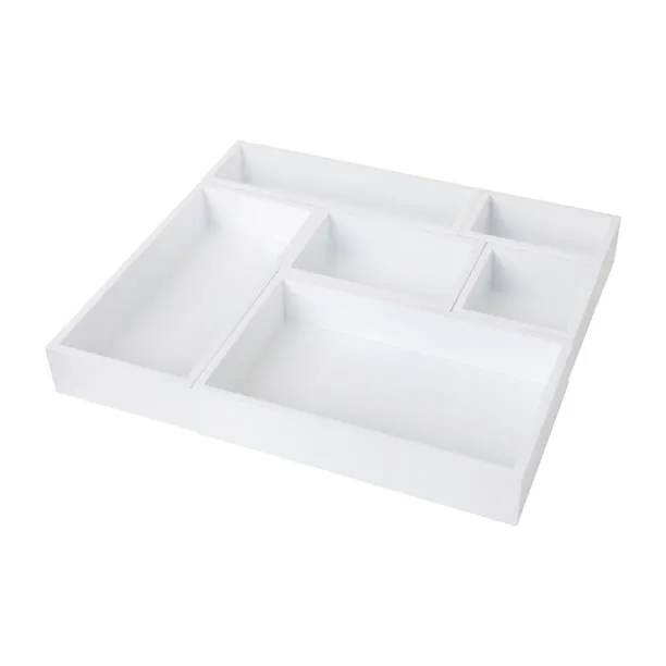 Martha Stewart Enzo 6 Piece Wooden Desk Drawer Organizer Set in White