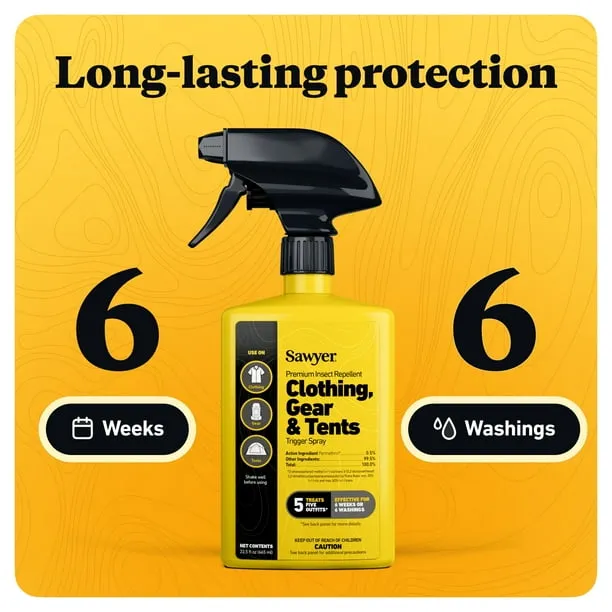 Sawyer Products SP656 Premium Permethrin Clothing and Gear Insect Repellent Trigger Spray, 22.5-Oz