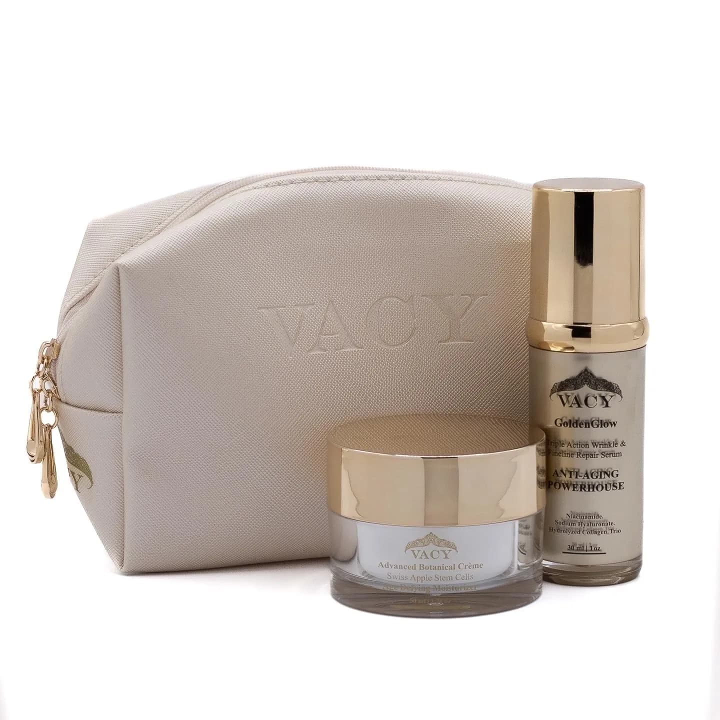 VACY Hydrating Skincare Duo Niacinamide Serum Apple Extract Face Cream Set
