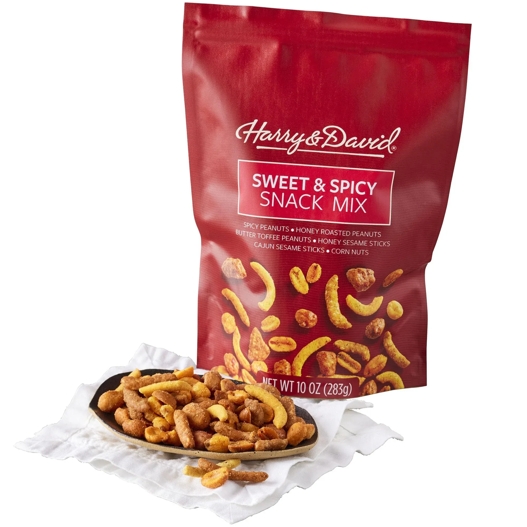 Harry & David Sweet And Spicy Snack Mix, 10Oz Bag, Peanuts, Sesame Sticks