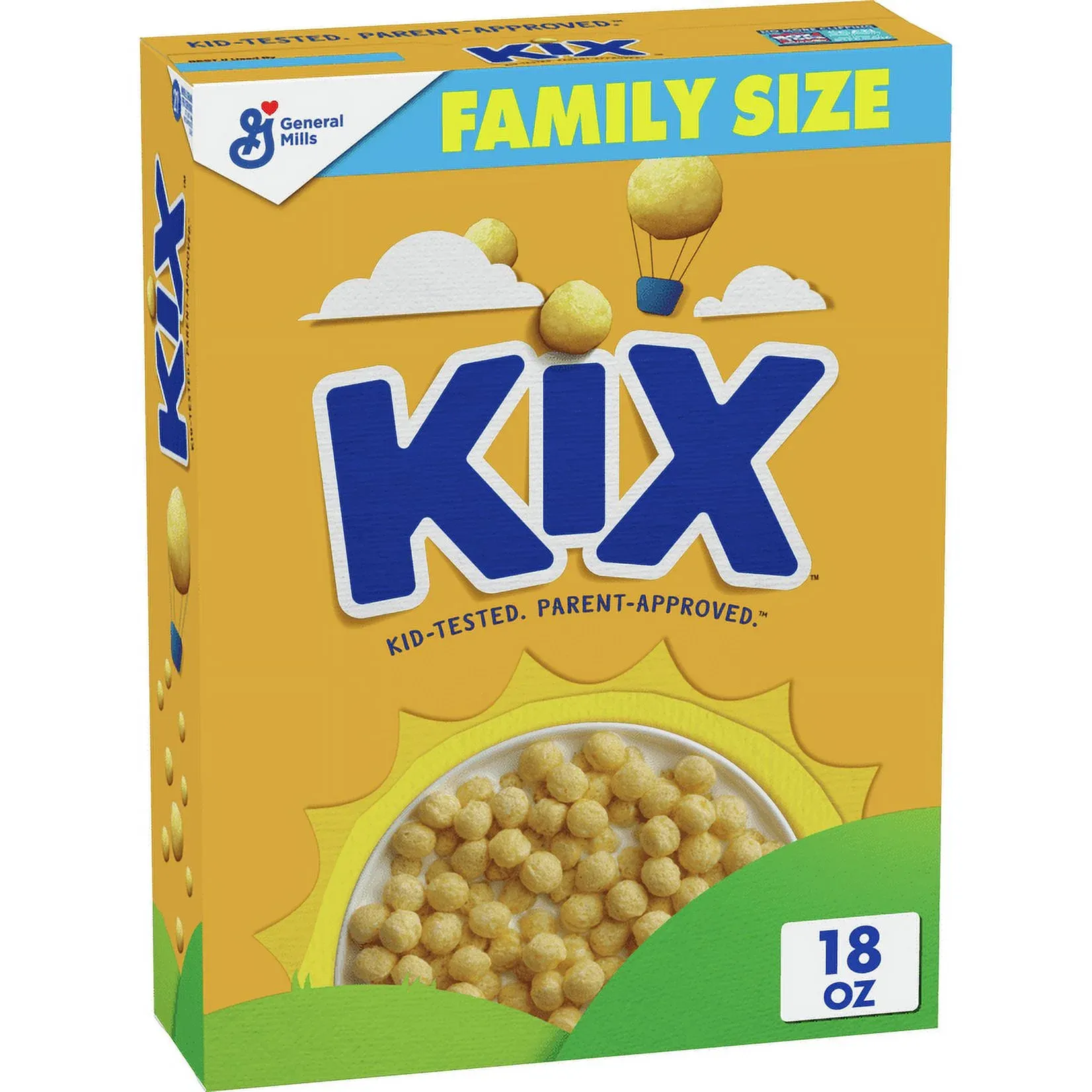 Kix Crispy Corn Puffs Whole Grain Breakfast Cereal, 18 oz