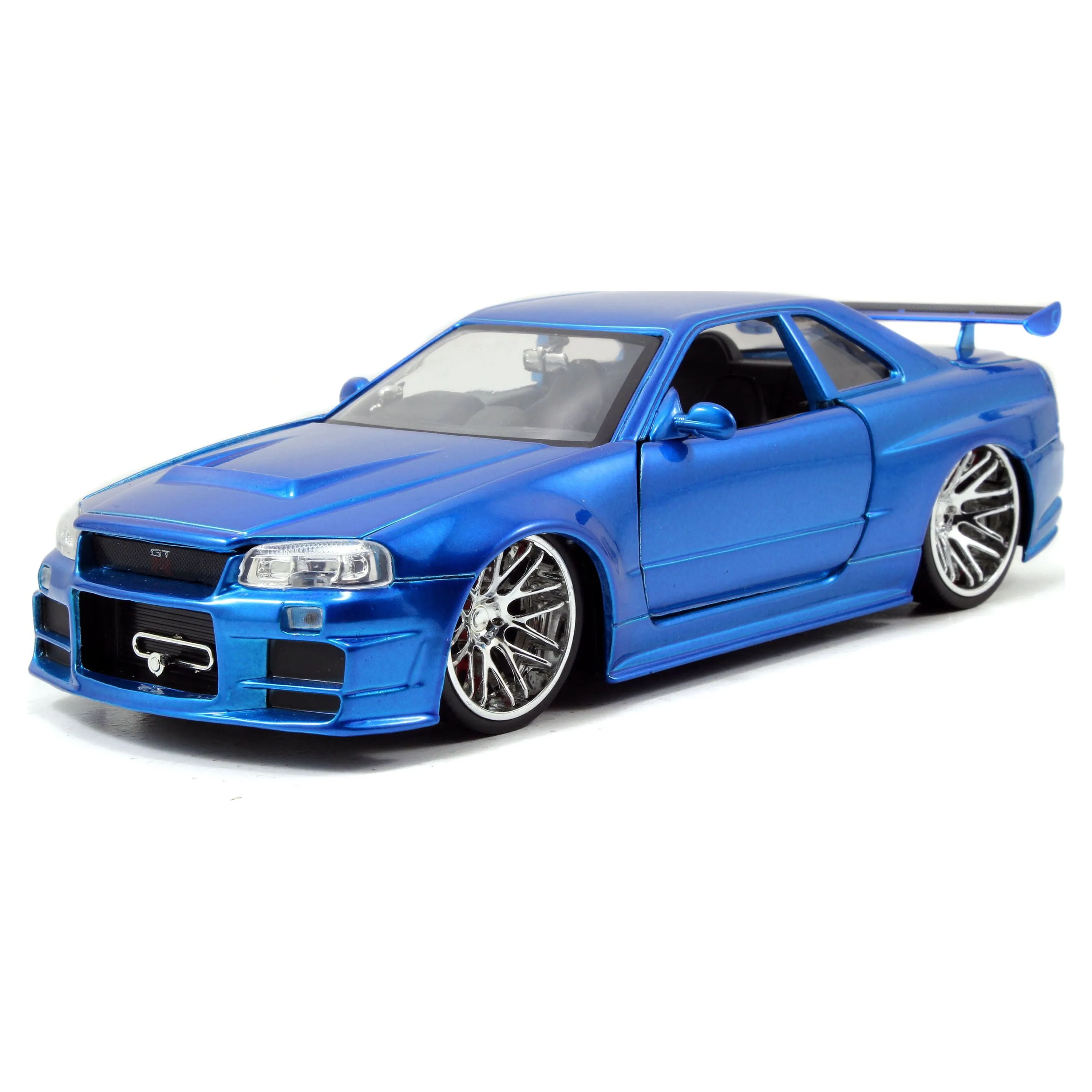 Fast & Furious 1:24 Brian's 2002 Nissan Skyline GT-R R34 Die-cast Car Play Vehicles, Blue