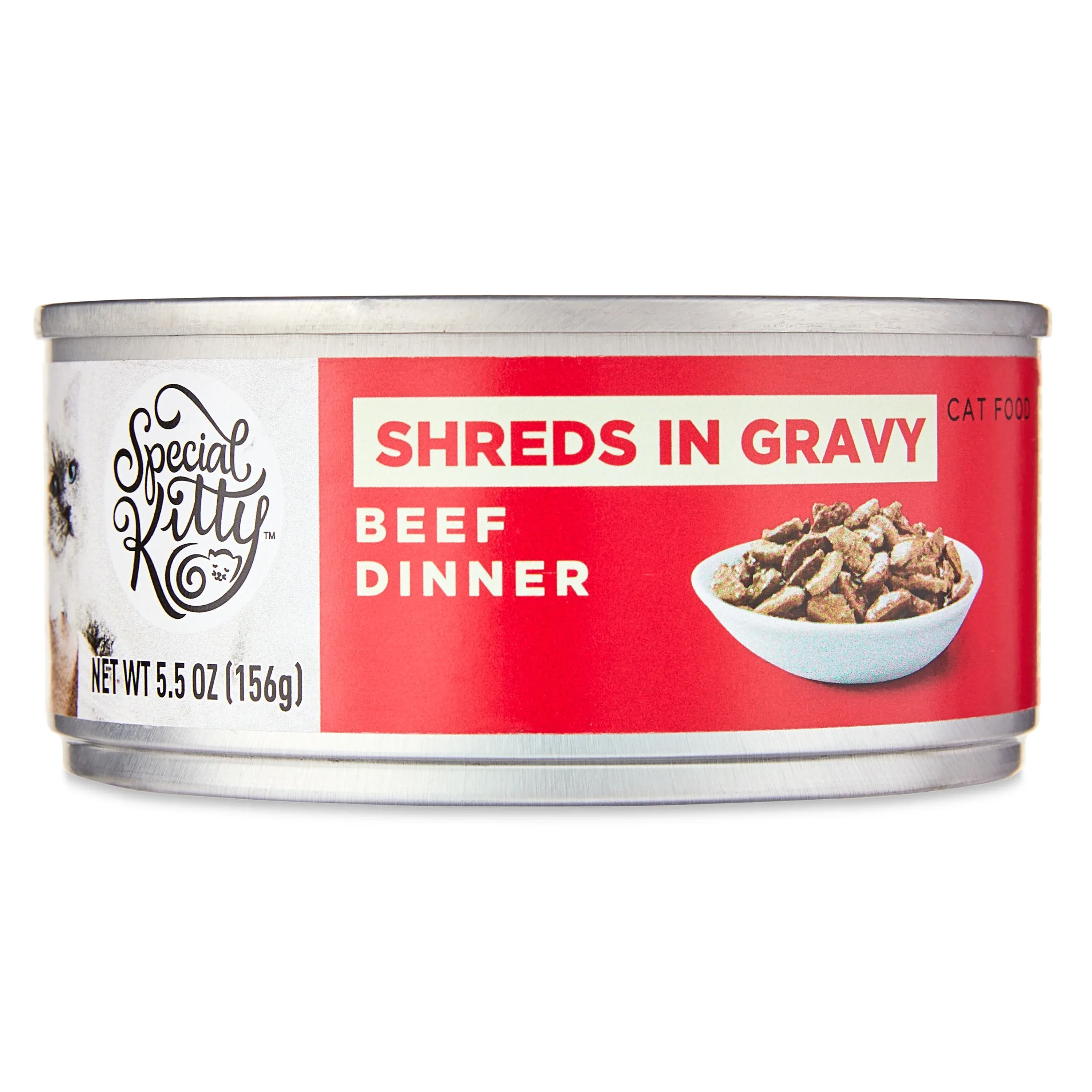 Special Kitty Beef Dinner Shreds in Gravy Wet Cat Food, 5.5 oz Can