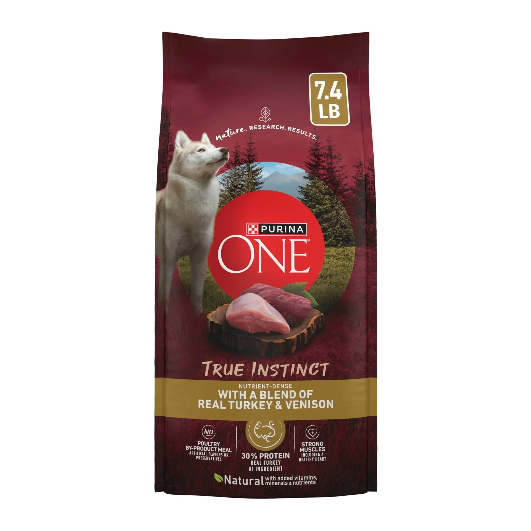 Purina ONE True Instinct With A Blend Of Real Turkey and Venison Dry Dog Food, 7.4 lb
