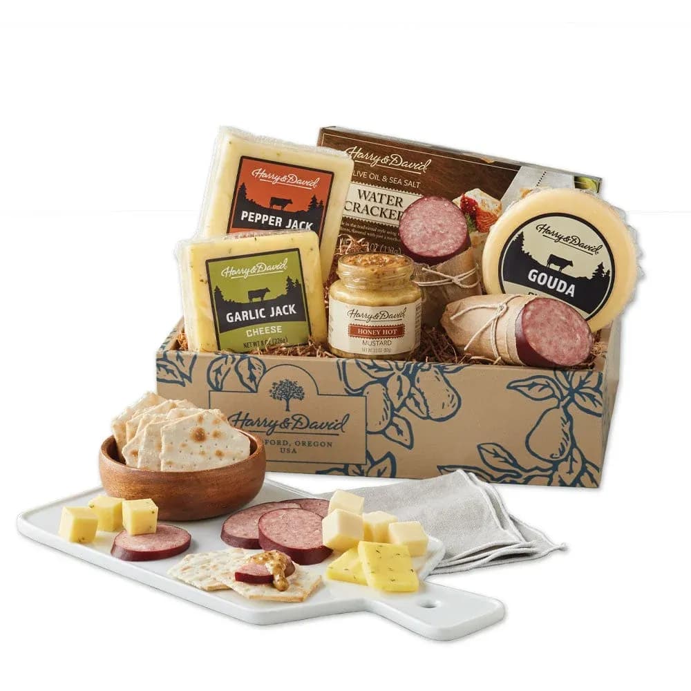 Harry & David Deluxe Meat & Cheese Gift Box, Food Basket, Charcuterie