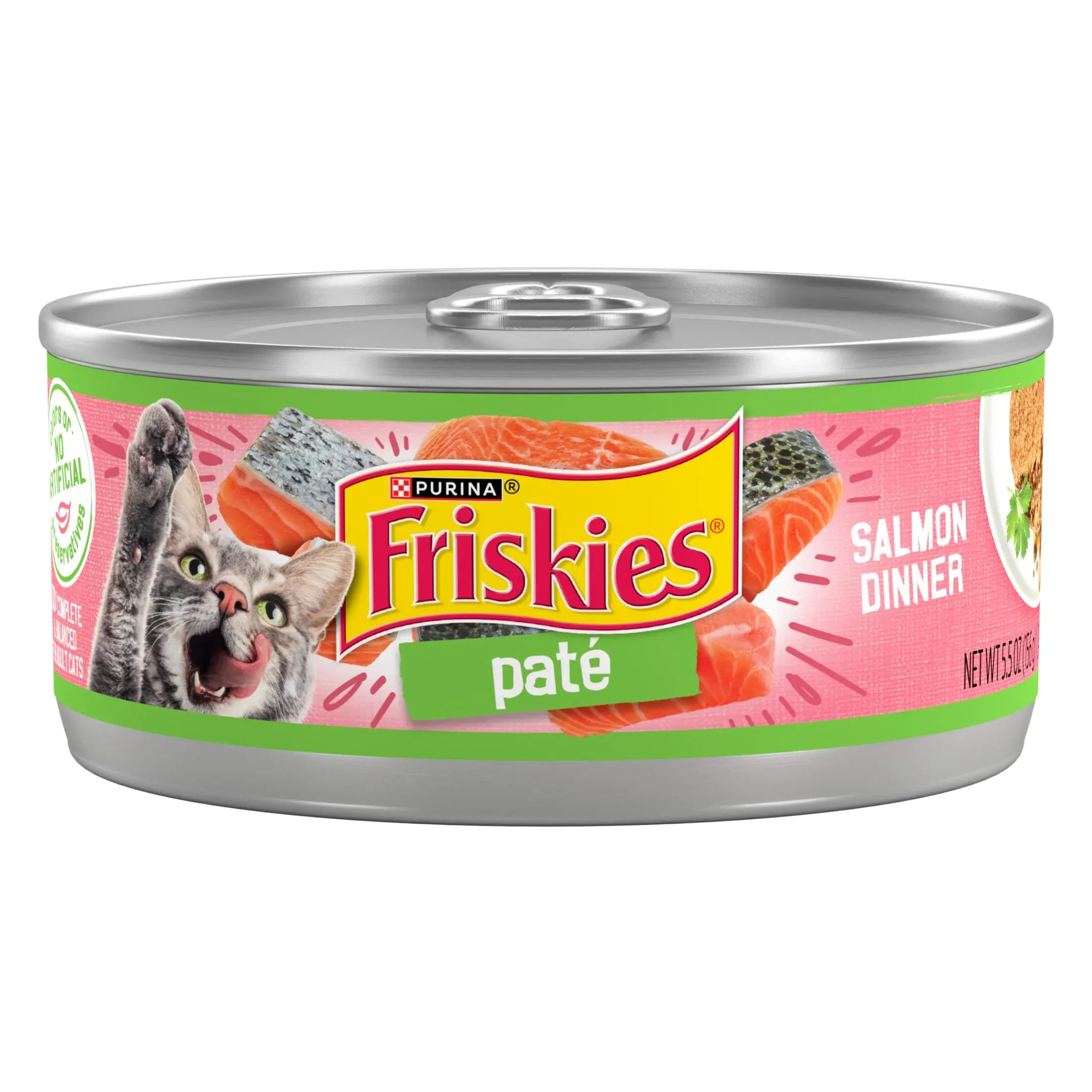 Purina Friskies Pate, Salmon, Wet Cat Food, 5.5 oz Can