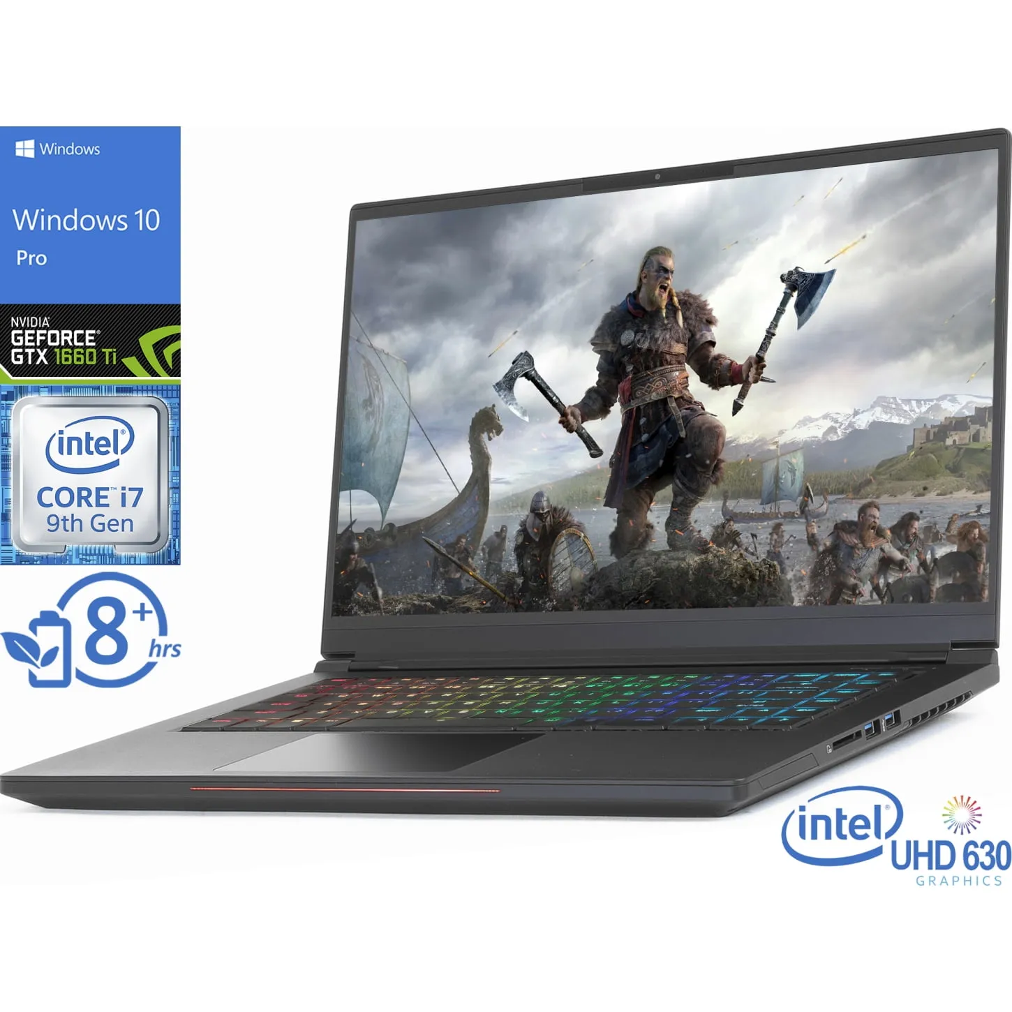 Intel Whitebook Gaming Notebook, 15.6" 144Hz FHD Display, Intel Core i7-9750H Upto 4.5GHz, 32GB RAM, 512GB NVMe SSD