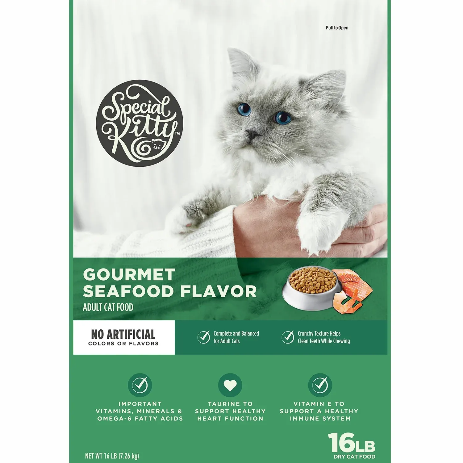 Special Kitty Gourmet Formula Seafood Blend Flavor Dry Cat Food, 16 lb Bag