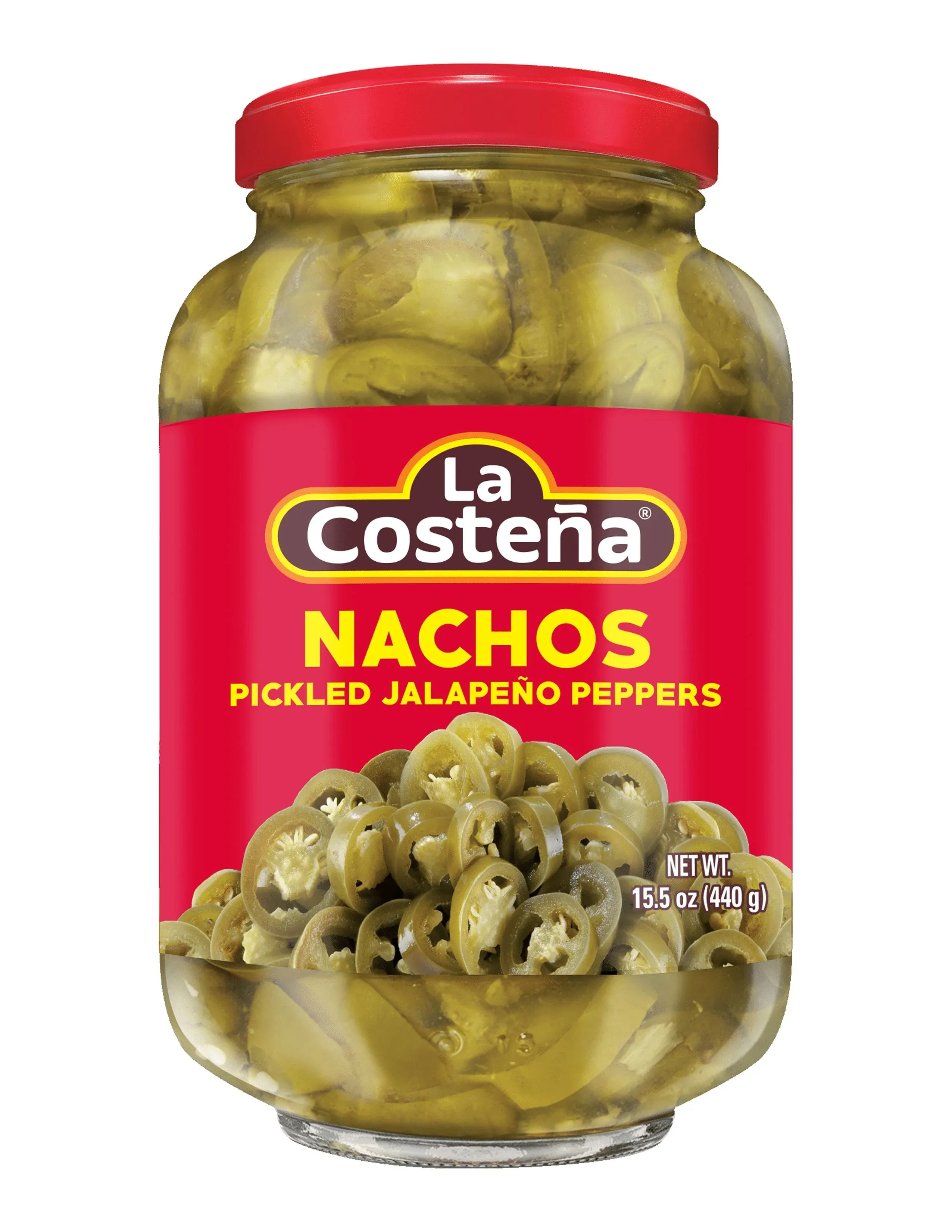 La Costeña Pickled Nacho Jalapeno Slices, 15.5 oz