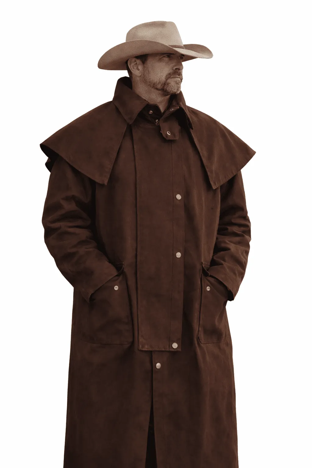 3XL Mens Oilskin Western Australian Waterproof Duster Coat Jacket 23101BR