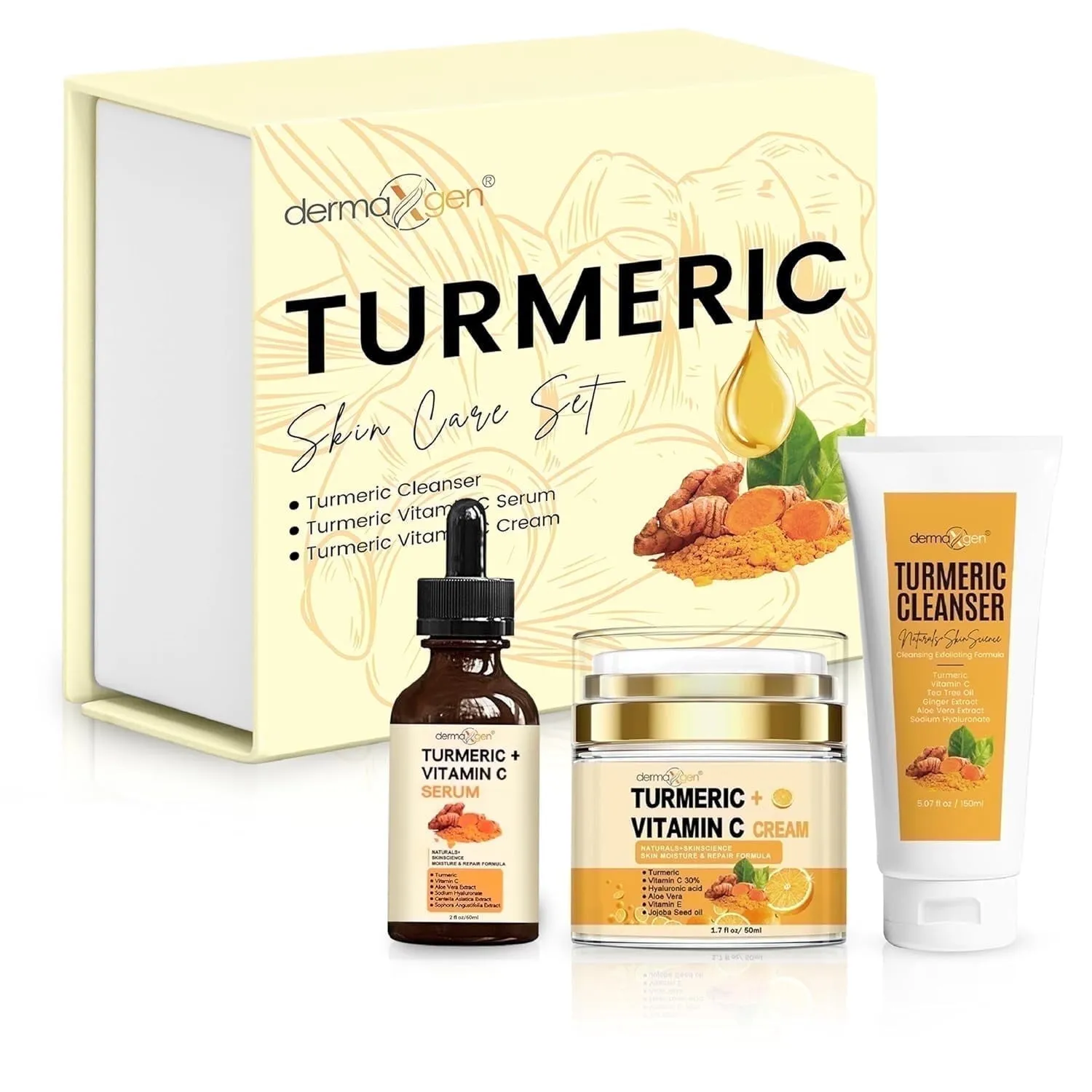 Dermaxgen Turmeric Complete Facial Care Kit
