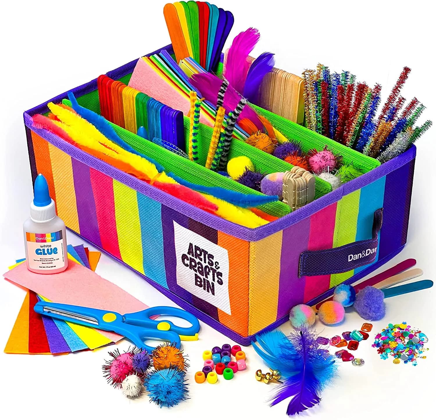 Dan&Darci Crafting Materials Box Kits Multicolor Arts & Crafts Supplies 500 Piece Kit